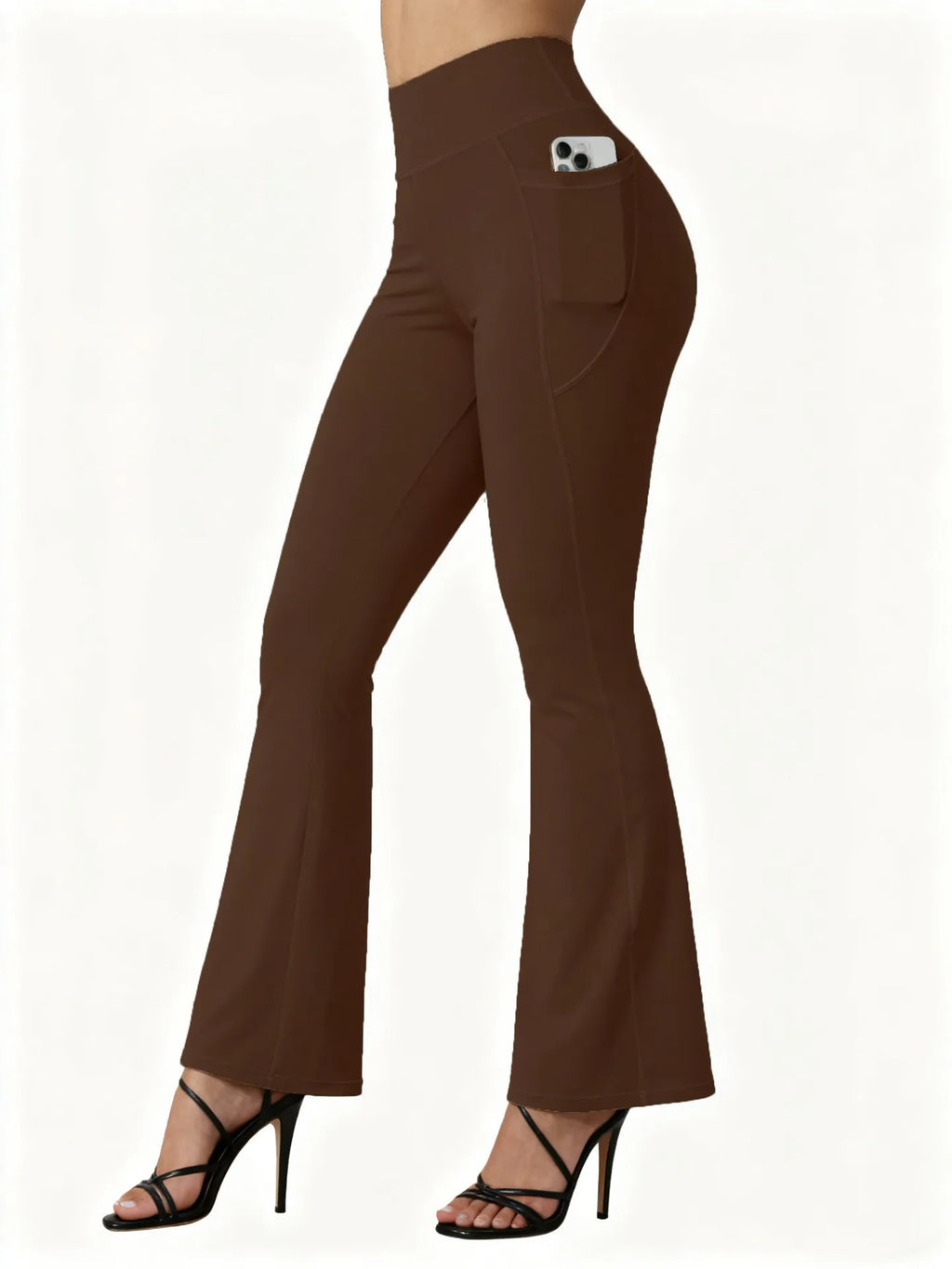 Women Flare Yoga Pants Leggings with Pockets Soft High Waist Bootcut Legging Tummy Control Workout Yoga Pants