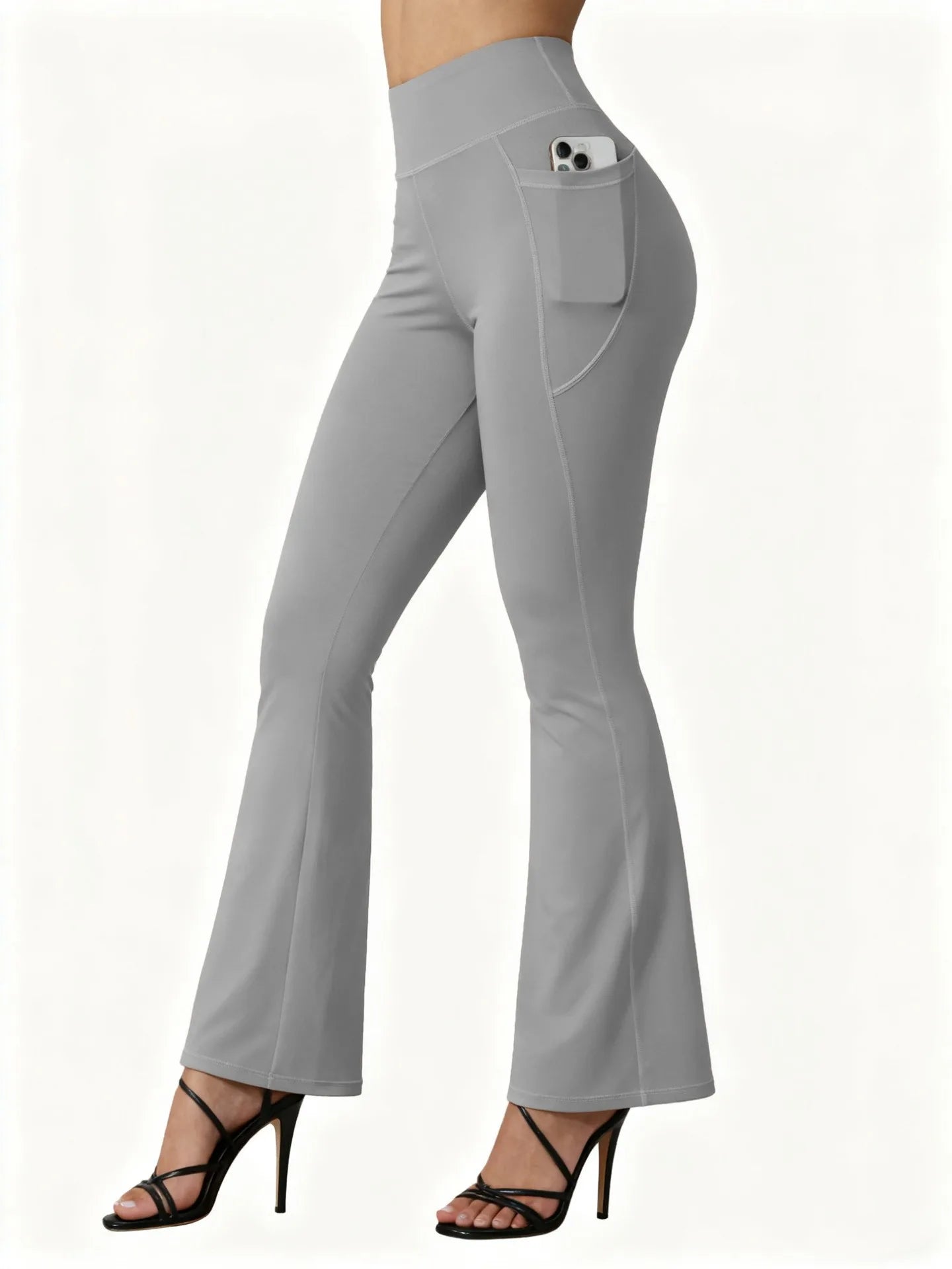 Women Flare Yoga Pants Leggings with Pockets Soft High Waist Bootcut Legging Tummy Control Workout Yoga Pants