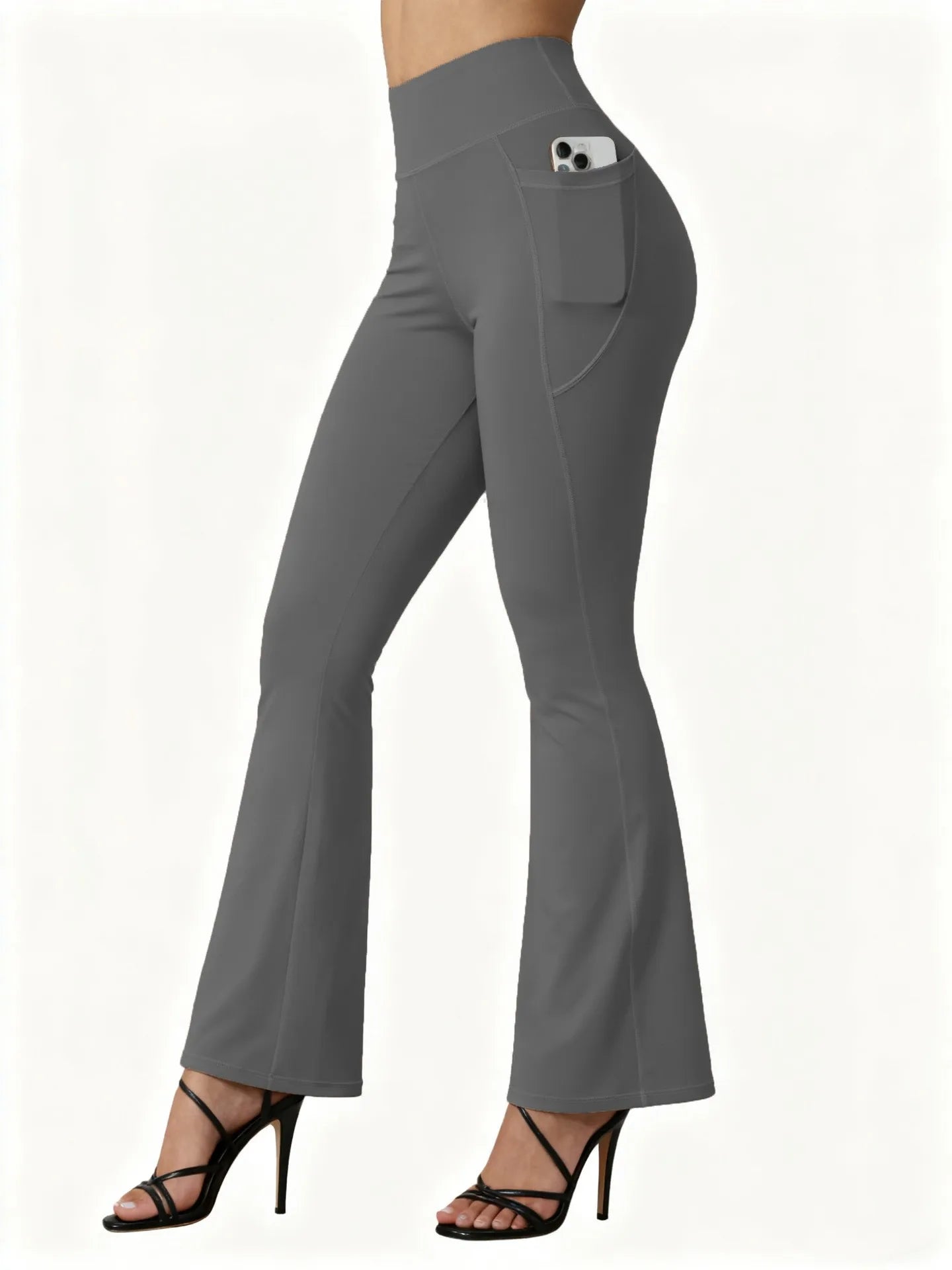 Women Flare Yoga Pants Leggings with Pockets Soft High Waist Bootcut Legging Tummy Control Workout Yoga Pants